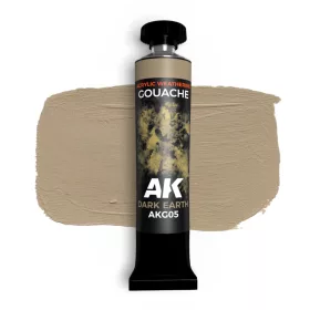   AK Interactive AKG05 Dark earth – AK GOUACHE - Weathering festék, 20 ml