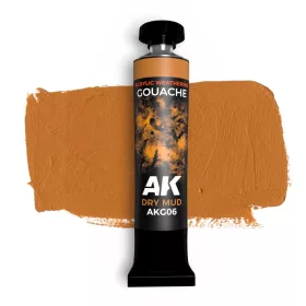   AK Interactive AKG06 Dry mud – AK GOUACHE - Weathering festék, 20 ml