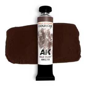   AK Interactive AKG10 Old rust – AK GOUACHE - Weathering festék, 20 ml
