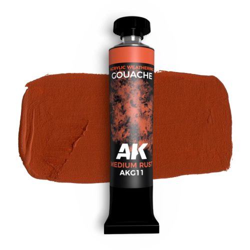 AK Interactive AKG11 Medium rust – AK GOUACHE - Weathering festék, 20 ml