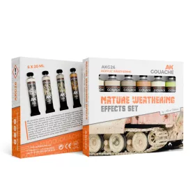   AK Interactive AKG26 NATURE WEATHERING EFFECTS SET – AK GOUACHES - Természetes kosz effekt