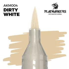   AK Interactive AKM004 Dirty White - Playmarkers - Ecsetes végű festékfilc makettezéshez