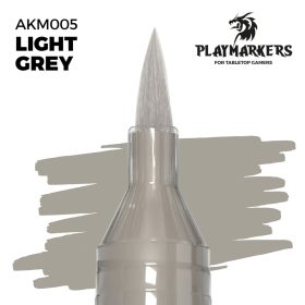   AK Interactive AKM005 Light Grey - Playmarkers - Ecsetes végű festékfilc makettezéshez