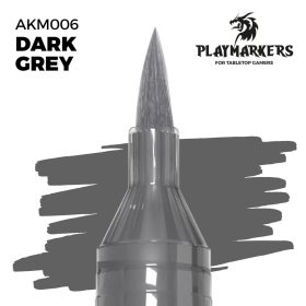  AK Interactive AKM006 Dark Grey - Playmarkers - Ecsetes végű festékfilc makettezéshez