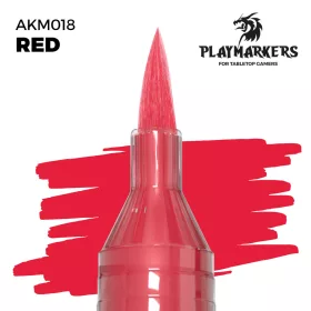   AK Interactive AKM018 Red - Playmarkers - Ecsetes végű festékfilc makettezéshez