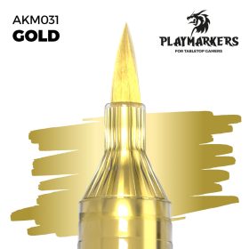   AK Interactive AKM031 Gold - Playmarkers - Ecsetes végű festékfilc makettezéshez