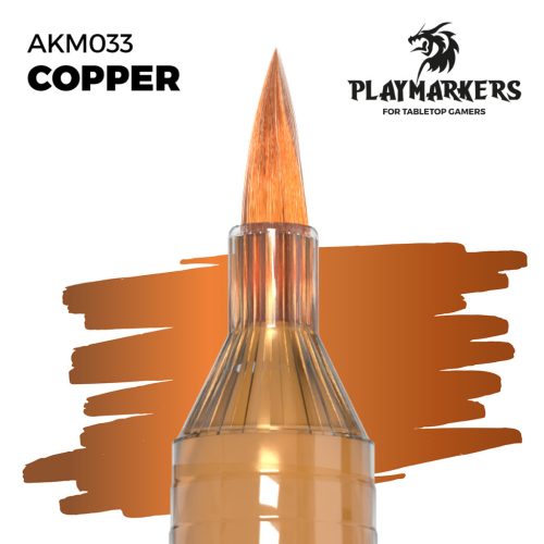 AK Interactive AKM033 Copper - Playmarkers - Ecsetes végű festékfilc makettezéshez