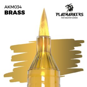  AK Interactive AKM034 Brass - Playmarkers - Ecsetes végű festékfilc makettezéshez