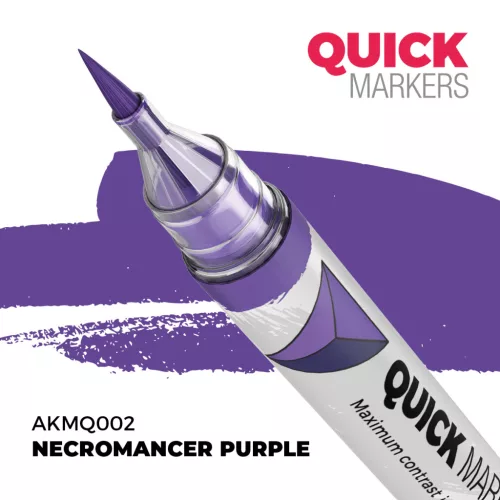 AK Interactive AKMQ002 Necromancer Purple - Quick Markers - Ecsetes végű festékfilc makettezéshez