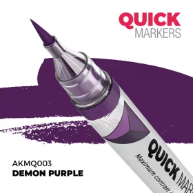   AK Interactive AKMQ003 Demon Purple - Quick Markers - Ecsetes végű festékfilc makettezéshez