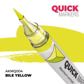   AK Interactive AKMQ004 Bile Yellow - Quick Markers - Ecsetes végű festékfilc makettezéshez