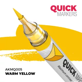   AK Interactive AKMQ005 Warm Yellow - Quick Markers - Ecsetes végű festékfilc makettezéshez