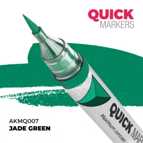   AK Interactive AKMQ007 Jade Green - Quick Markers - Ecsetes végű festékfilc makettezéshez