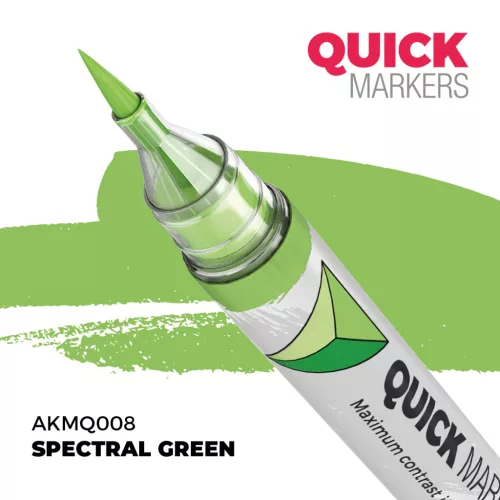 AK Interactive AKMQ008 Spectral Green - Quick Markers - Ecsetes végű festékfilc makettezéshez