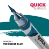 AK Interactive AKMQ013 Turquoise Blue - Quick Markers - Ecsetes végű festékfilc makettezéshez