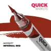 AK Interactive AKMQ017 Infernal Red - Quick Markers - Ecsetes végű festékfilc makettezéshez