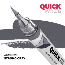   AK Interactive AKMQ020 Strong Grey - Quick Markers - Ecsetes végű festékfilc makettezéshez