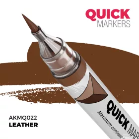   AK Interactive AKMQ022 Leather - Quick Markers - Ecsetes végű festékfilc makettezéshez