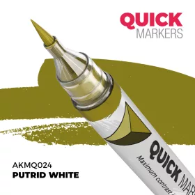   AK Interactive AKMQ024 Putrid White - Quick Markers - Ecsetes végű festékfilc makettezéshez
