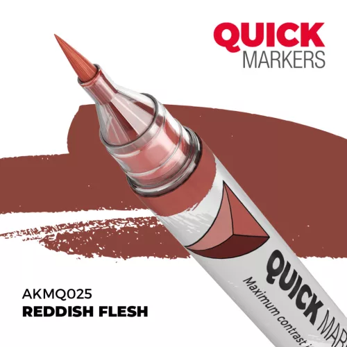 AK Interactive AKMQ025 Reddish Flesh - Quick Markers - Ecsetes végű festékfilc makettezéshez