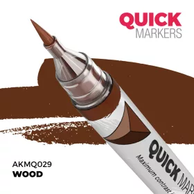   AK Interactive AKMQ029 Wood - Quick Markers - Ecsetes végű festékfilc makettezéshez