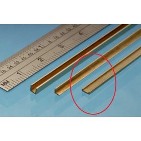   Albion Alloys CC1 Sárgaréz C-profil 305 x 1 x 1.5 x 1 mm (1db)