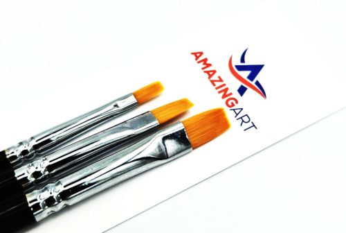 Amazing Art 40313 AMAZING ART BRUSH SET SET OF 3 FLAT BRUSHES 2/0; 0; 1