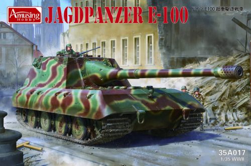 Amusing Hobby 35A017 German Jagdpanzer E-100 w/workable tracks 1/35 harckocsi makett