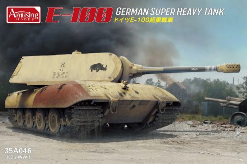 Amusing Hobby 35A046 German E-100 w/Maus turret 1/35 harckocsi makett