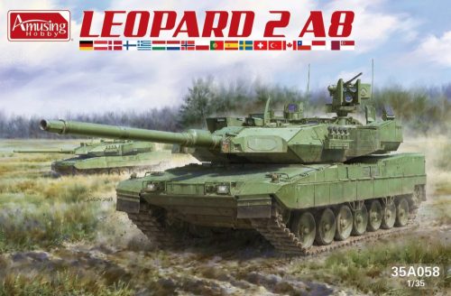 Amusing Hobby 35A058 German Leopard 2 A8 1/35 harckocsi makett