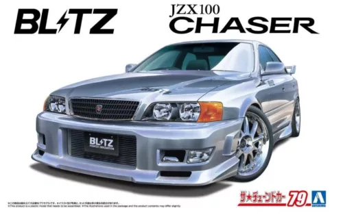 Aoshima 204719 The Tuned Car Blitz JZX100 Chaser Tourer V '96 1/24 autó makett
