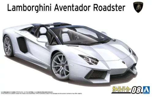 Aoshima 204764 The Super Car '12 Lamborghini Aventador Roadster 1/24 autó makett