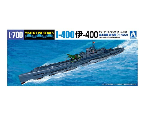 Aoshima AO-038444 IJN Submarine I-400 1/700 tengeralattjáró makett
