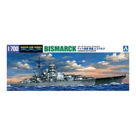   Aoshima AO-042595 German Battleship Bismarck 1/700 hajó makett