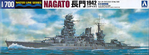 Aoshima AO-045107 IJN Battleship Nagato 1942 Updated Edition 1/700 hajó makett
