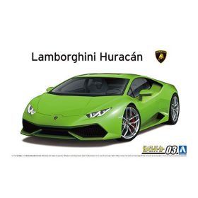   Aoshima AO-058466 LAMBORGHINI HURACAN Nº 3 1/24 autó makett