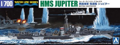 Aoshima AO-069660 Water Line Series No. 915 British Destroyer HMS Jupiter 1/700 hajó makett