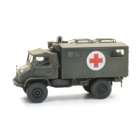   Artitec 1870225 Unimog 404s katonai mentőautó - BRD/BE/FR (H0) - Építőkészlet