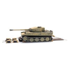   Artitec 6870402 Panzer Tiger I gelb, Wehrmacht, Eisenbahntransport (H0)