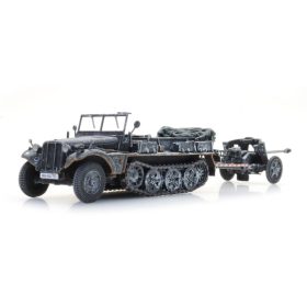   Artitec 6870489 Sd.Kfz. 10 + PAK 38, téli álcafestéssel - Wehrmacht (H0)