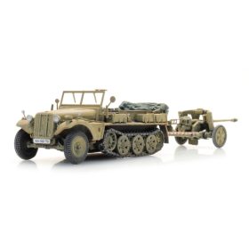   Artitec 6870490 Sd.Kfz. 10 + PAK 38, Afrika Korps - Wehrmacht (H0)