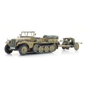   Artitec 6870491 Sd.Kfz. 10 + PAK 38, álcafestéssel - Wehrmacht (H0)