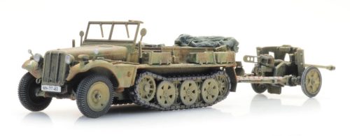 Artitec 6870491 Sd.Kfz. 10 + PAK 38, álcafestéssel - Wehrmacht (H0)