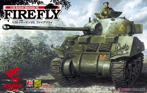 Asuka Model 35-009Y British Sherman VC Firefly w/Value gear made resin parts 1/35 harckocsi makett
