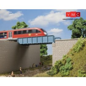 Auhagen 11441 Acéllemezes vasúti híd, hídfőkkel (H0)