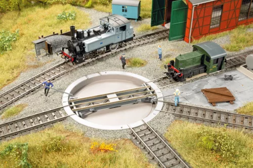 Auhagen 11480 Kézi fordítókorong, 95/111 mm, váltakozó feszültségű (AC) üzemhez - motoros (H0)