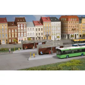   Auhagen 11485 Buszmegálló/buszállás buszvégállomásra - 2 db (H0)