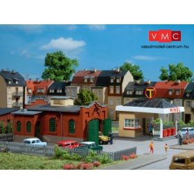 Auhagen 12227 Benzinkút autójavító műhellyel (H0/TT)