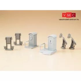   Auhagen 12242 Pályatelefon, feszítőmű, kapcsolószekrények (H0/TT)