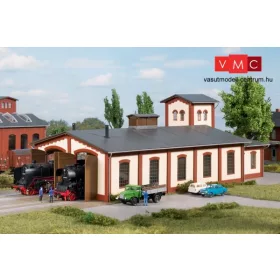 Auhagen 13342 Fűtőház víztoronnyal, kétvágányos (TT)